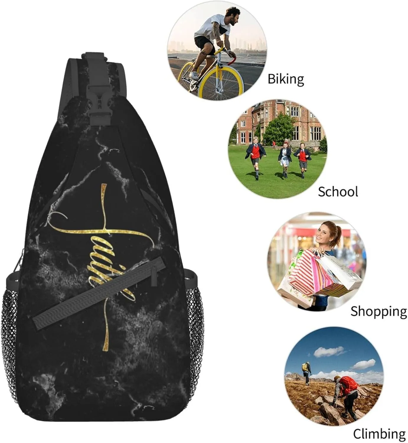 Jesus Sling Bag,Casual Crossbody Backpack Shoulder Chest Bag for Women Men Travel Hiking Daypack