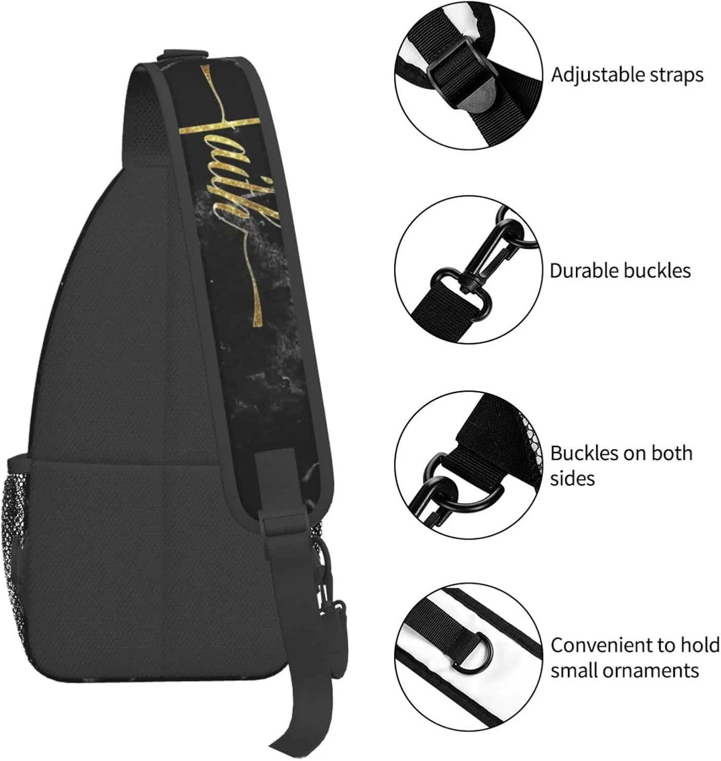 Jesus Sling Bag,Casual Crossbody Backpack Shoulder Chest Bag for Women Men Travel Hiking Daypack