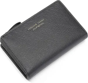 JIUFENG Women Zipper Wallet RFID Blocking Multi Purpose Coin Pouches Credit Card Holder Short Purses