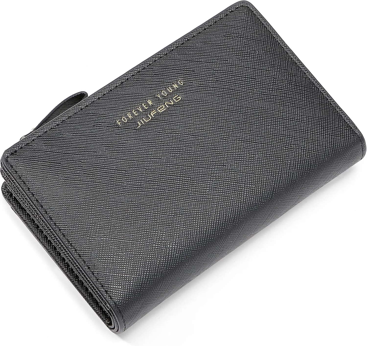 JIUFENG Women Zipper Wallet RFID Blocking Multi Purpose Coin Pouches Credit Card Holder Short Purses