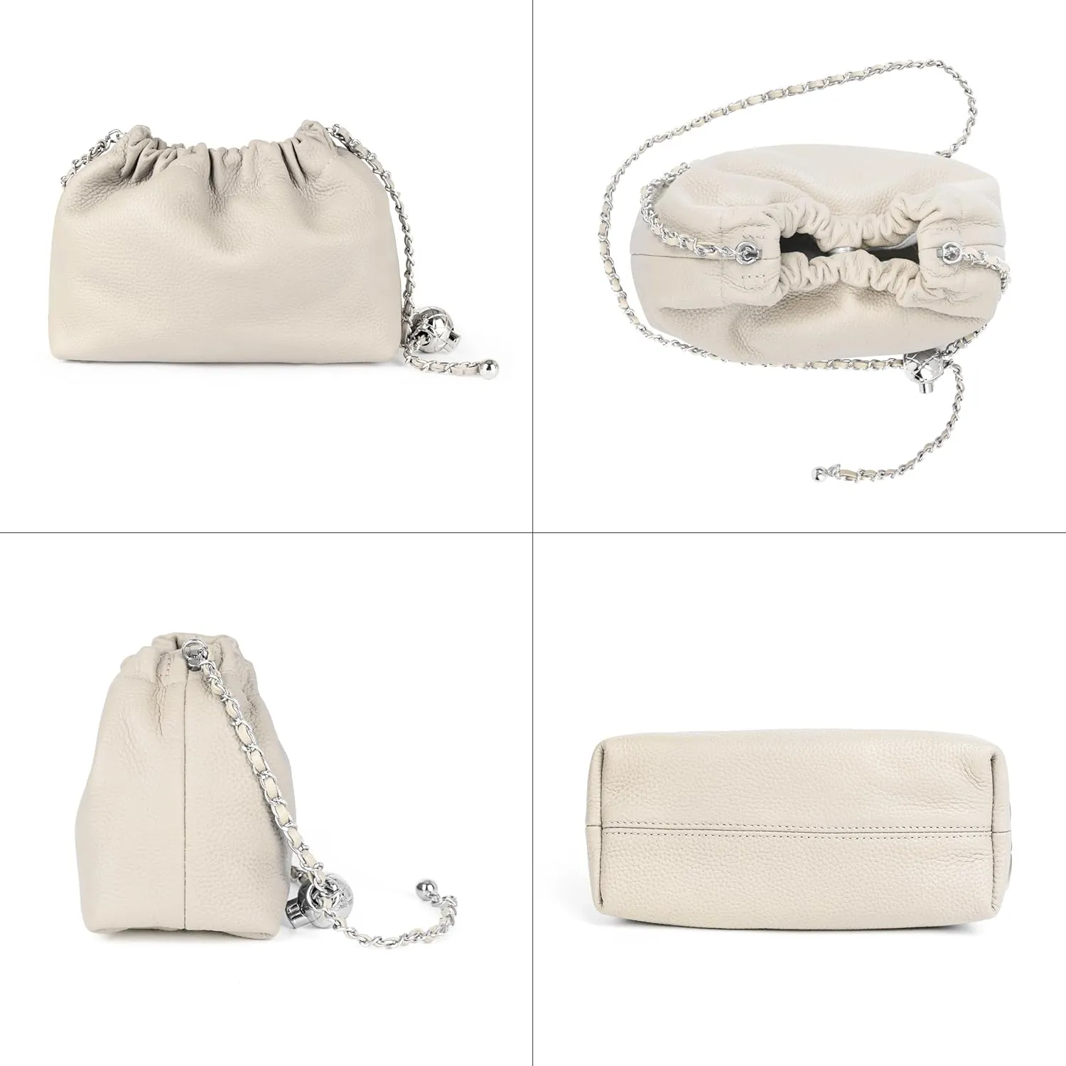 Joryin Trendy Dumpling Women's Crossbody Bag - Evening Clutch Vegan & Genuine Leather Hobo Cloud Purse