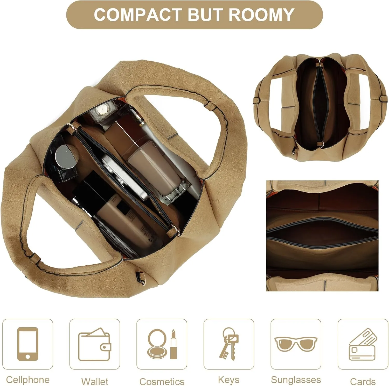 JQWSVE Crossbody Bag Top Handle Handbag for Women Trendy Purse Satchel Bags Pebble Leather Shoulder Bag Hobo Tote Handbag