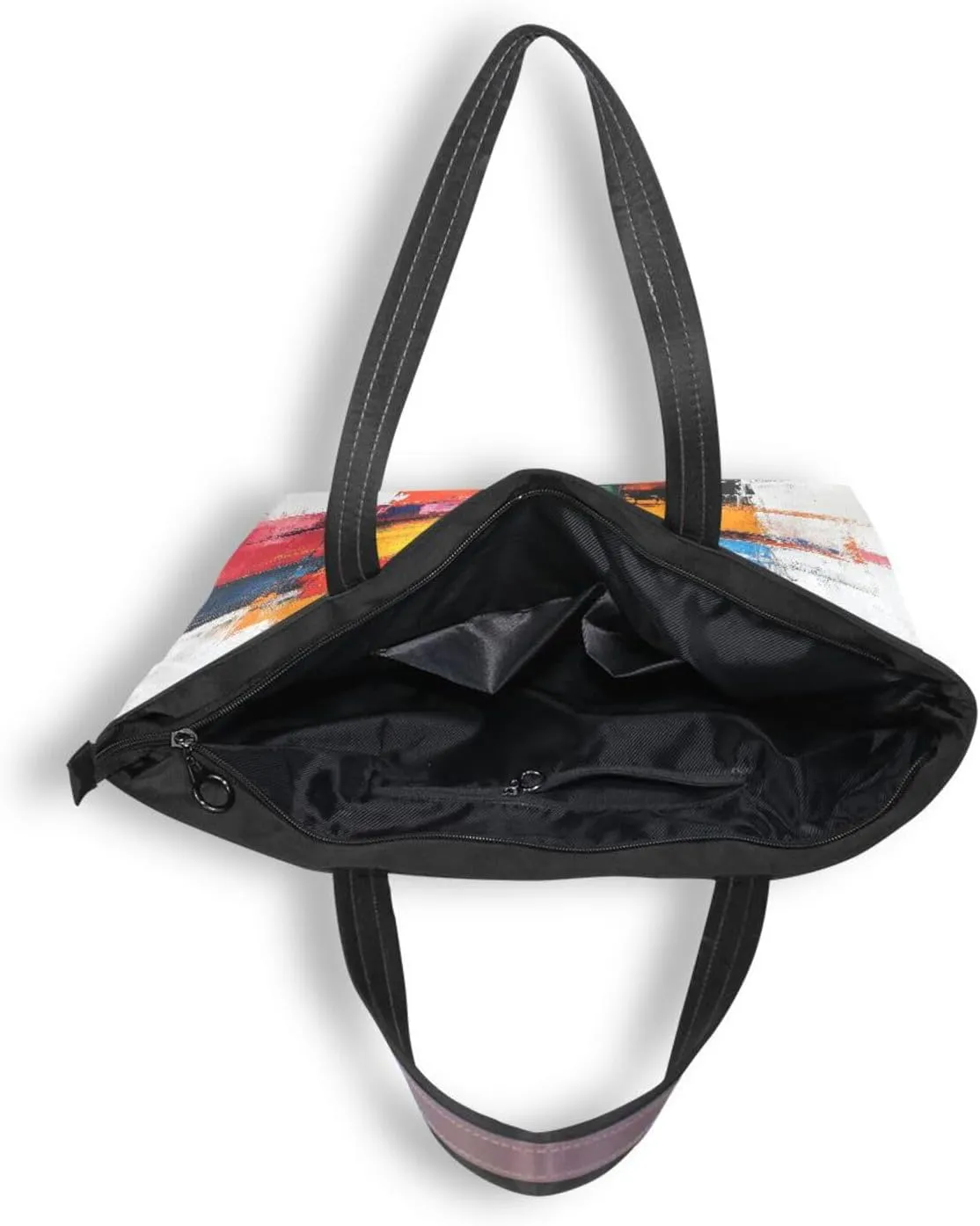 JSTEL Tote Bag for Women with Zipper,Polyester Tote Purse Holiday Tote Bag Work Handbag Women Gift
