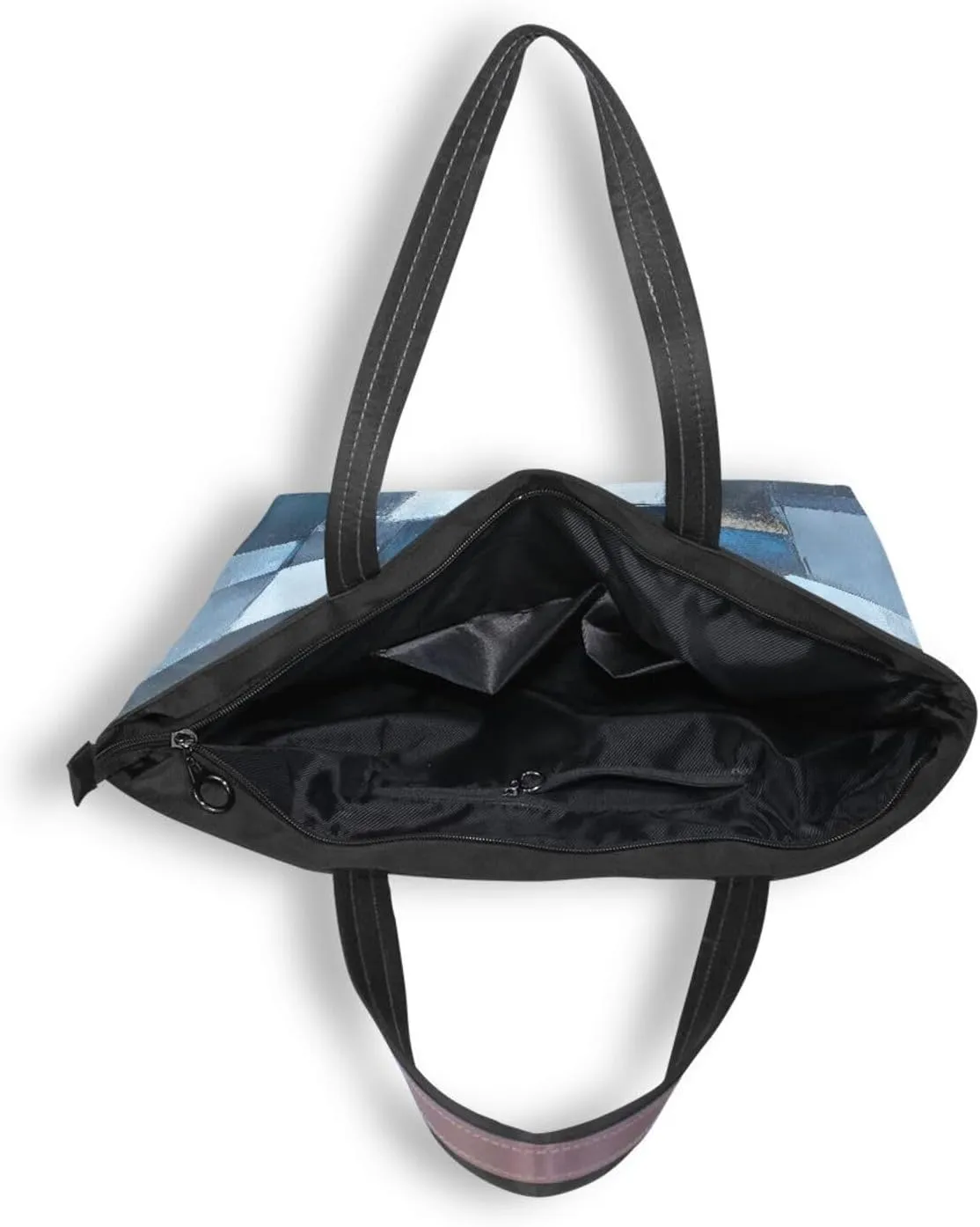 JSTEL Tote Bag for Women with Zipper,Polyester Tote Purse Holiday Tote Bag Work Handbag Women Gift