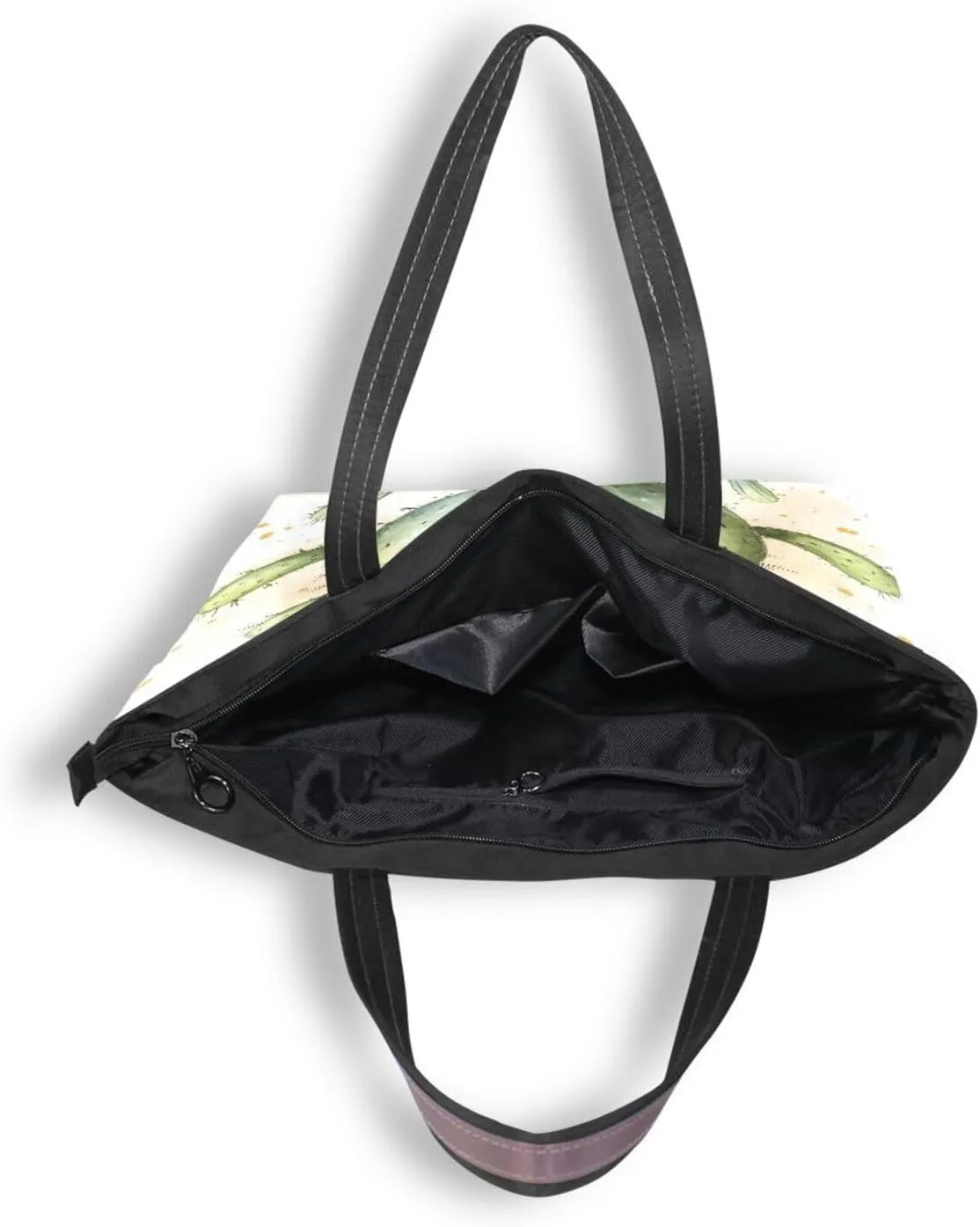 JSTEL Tote Bag for Women with Zipper,Polyester Tote Purse Holiday Tote Bag Work Handbag Women Gift