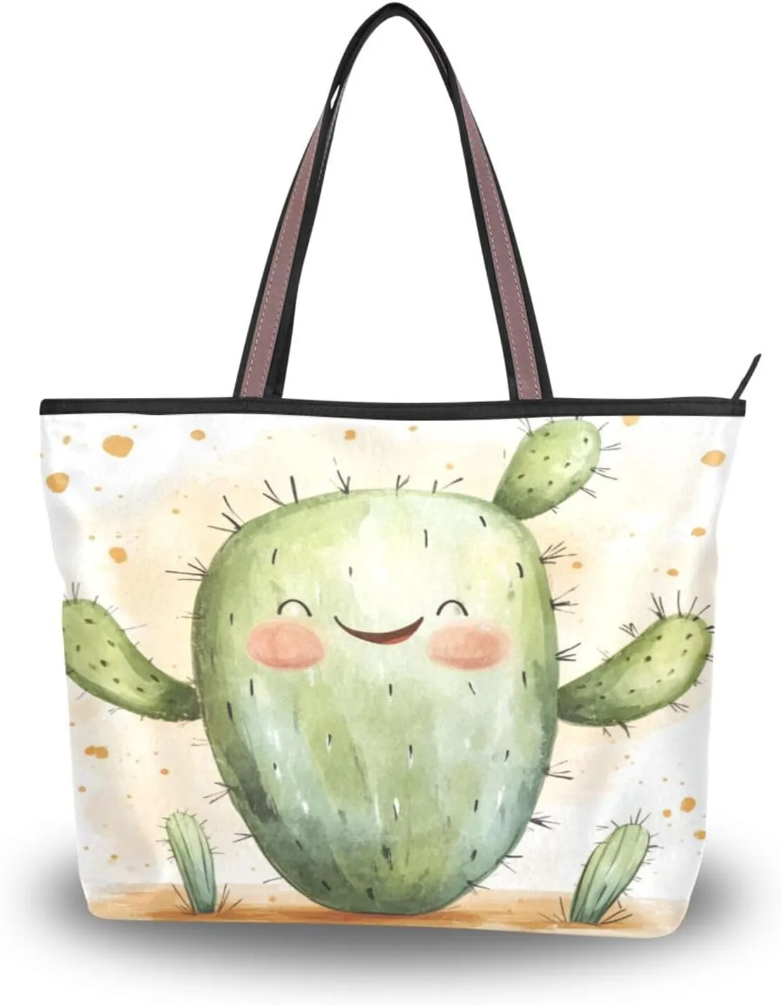 JSTEL Tote Bag for Women with Zipper,Polyester Tote Purse Holiday Tote Bag Work Handbag Women Gift