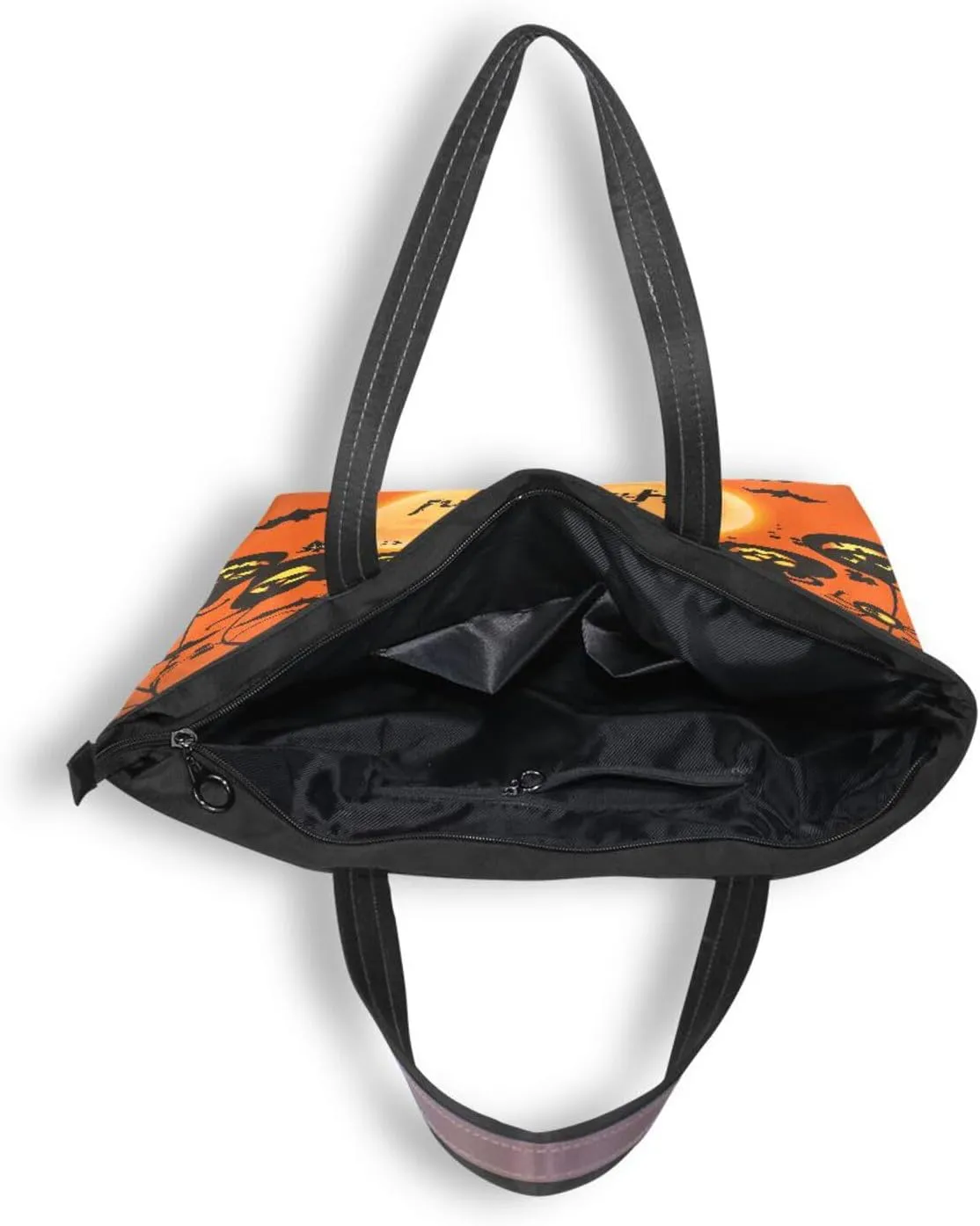 JSTEL Tote Bag for Women with Zipper,Polyester Tote Purse Holiday Tote Bag Work Handbag Women Gift