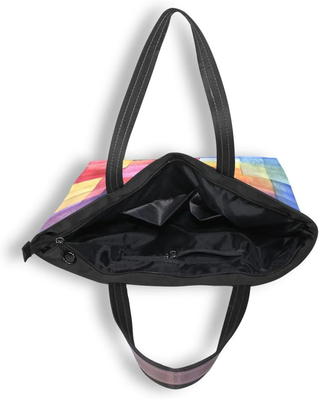 JSTEL Tote Bag for Women with Zipper,Polyester Tote Purse Holiday Tote Bag Work Handbag Women Gift