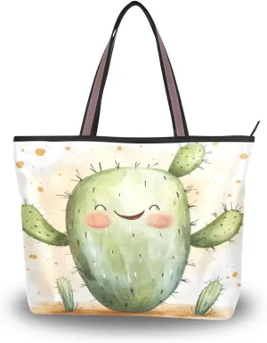 JSTEL Tote Bag for Women with Zipper,Polyester Tote Purse Holiday Tote Bag Work Handbag Women Gift