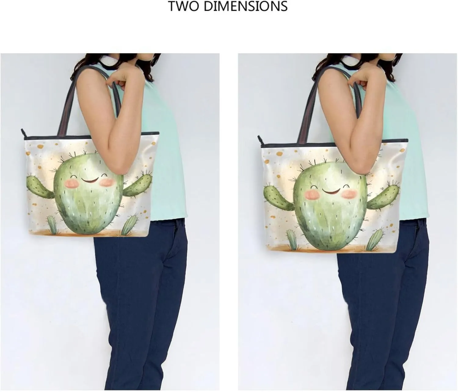 JSTEL Tote Bag for Women with Zipper,Polyester Tote Purse Holiday Tote Bag Work Handbag Women Gift
