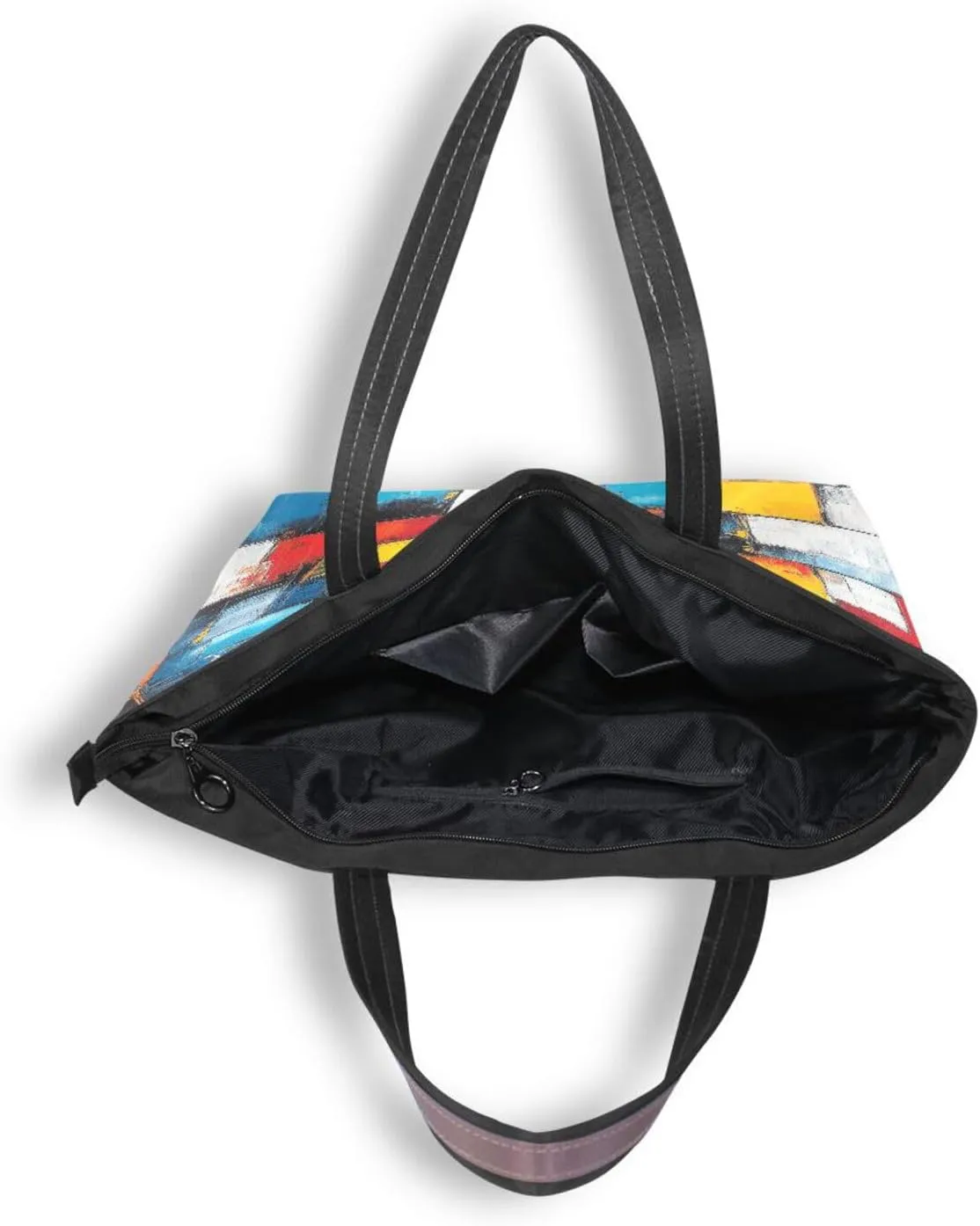 JSTEL Tote Bag for Women with Zipper,Polyester Tote Purse Holiday Tote Bag Work Handbag Women Gift