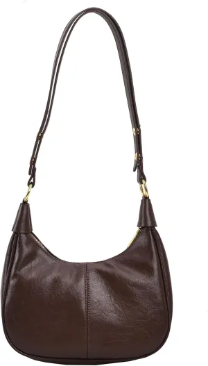 JYG Small Hobo Bags for Women Retro Crescent Shoulder Purse Fall Soft Crossbody Handbag 2025
