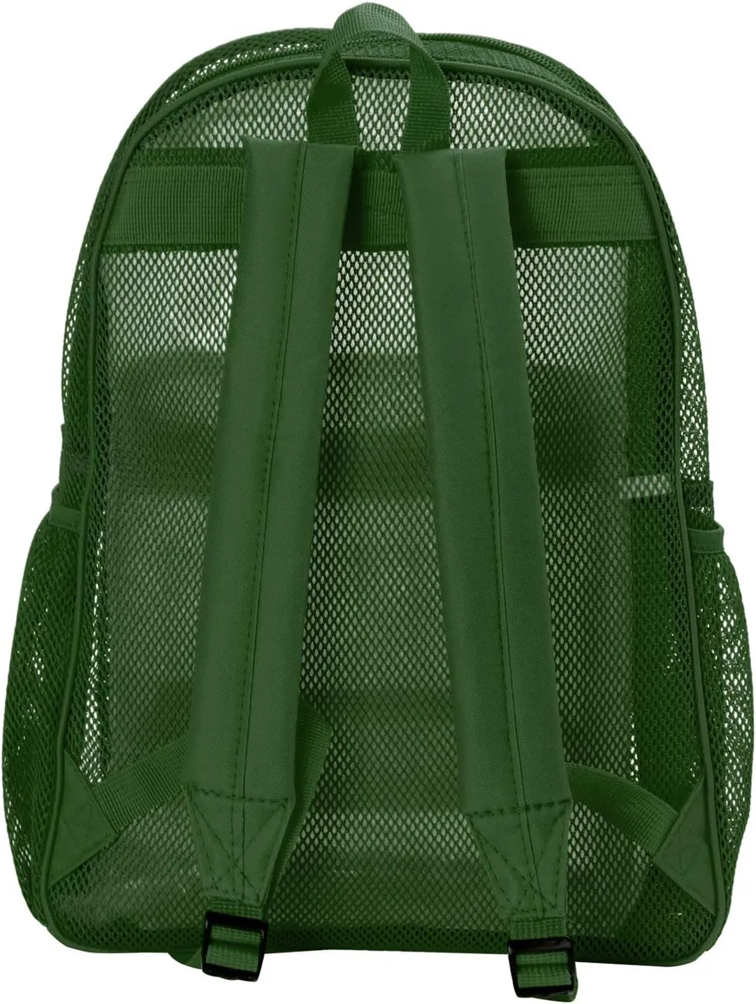 K-Cliffs Heavy Duty Mesh Backpack Quality Classic Student Net Bookbag Durable See Through Simple Netting Daypack Deluxe Basic School Bag Green