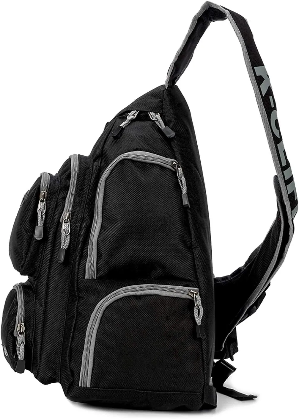 K-Cliffs Heavy Duty Sling Backpack Water-Resistant Laptop Bookbag Body Bag Bright Color Safety Reflective Stipe