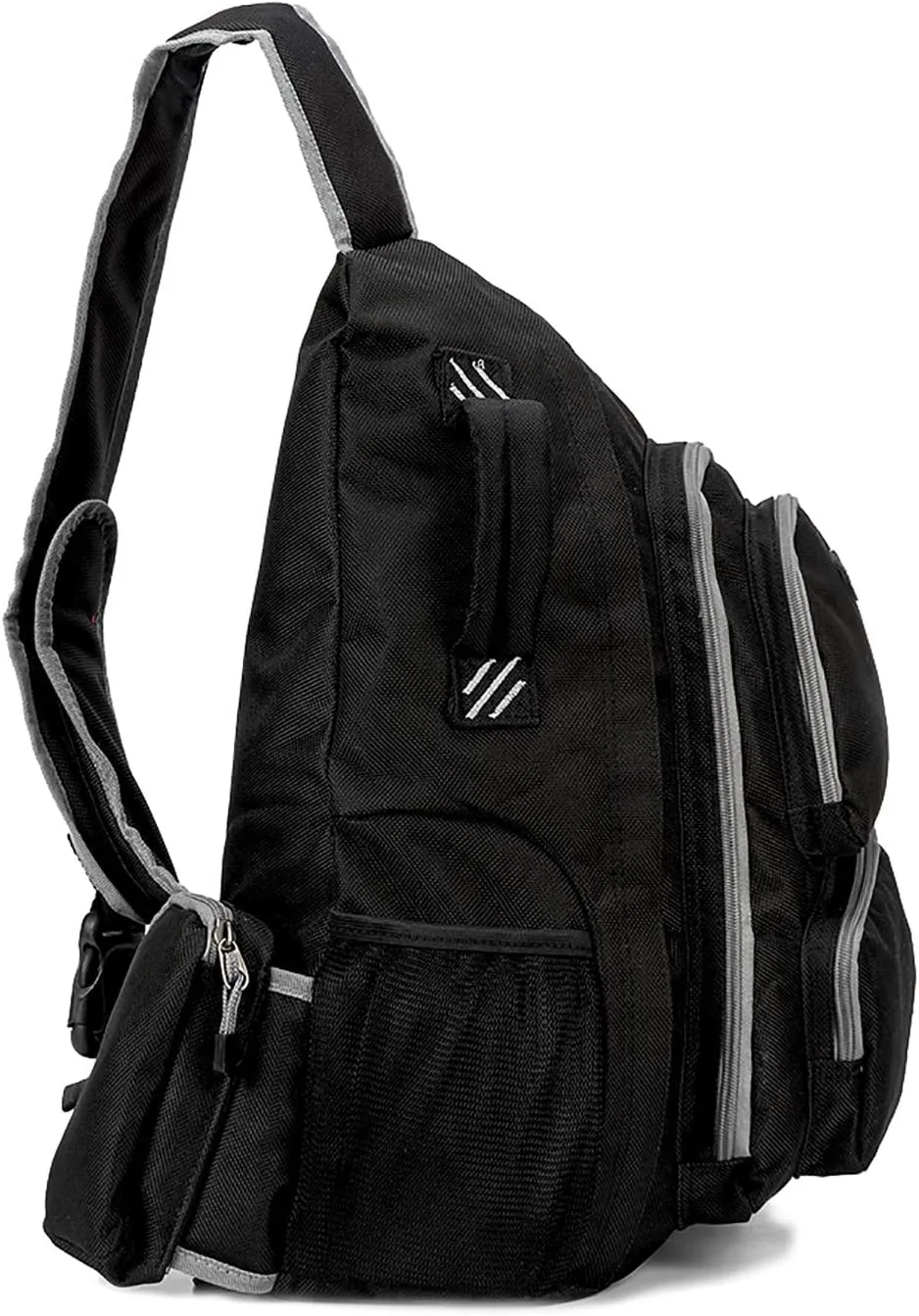 K-Cliffs Heavy Duty Sling Backpack Water-Resistant Laptop Bookbag Body Bag Bright Color Safety Reflective Stipe