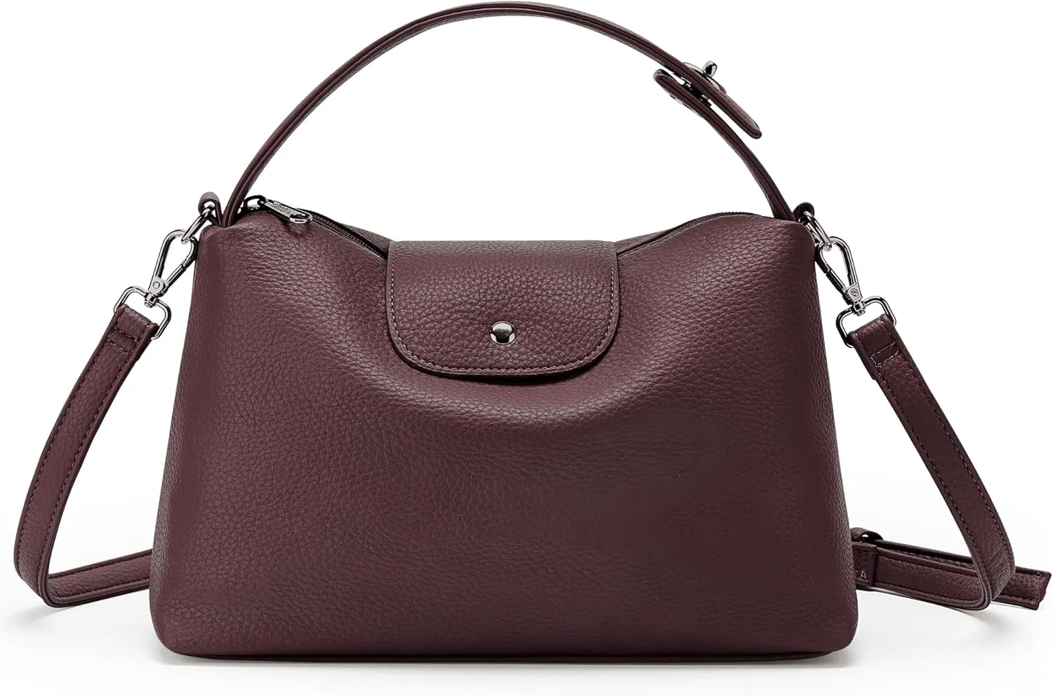 KALIDI Soft Vegan Leather Hobo Bag, Crossbody Purses Satchel for Women with Top Handle
