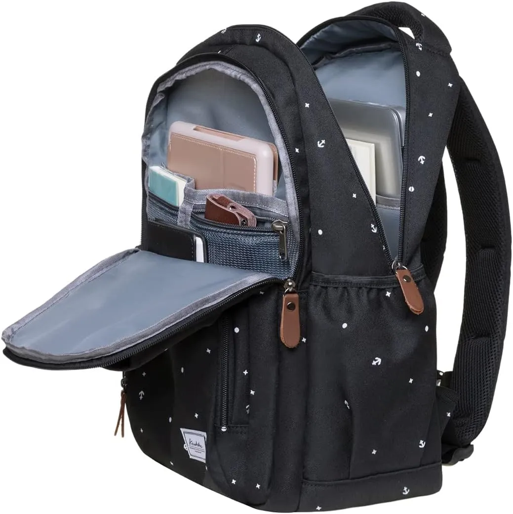 KAUKKO Causal Backpack - Daypack, Spacious and Classy fits 14" Laptop, 18.9L