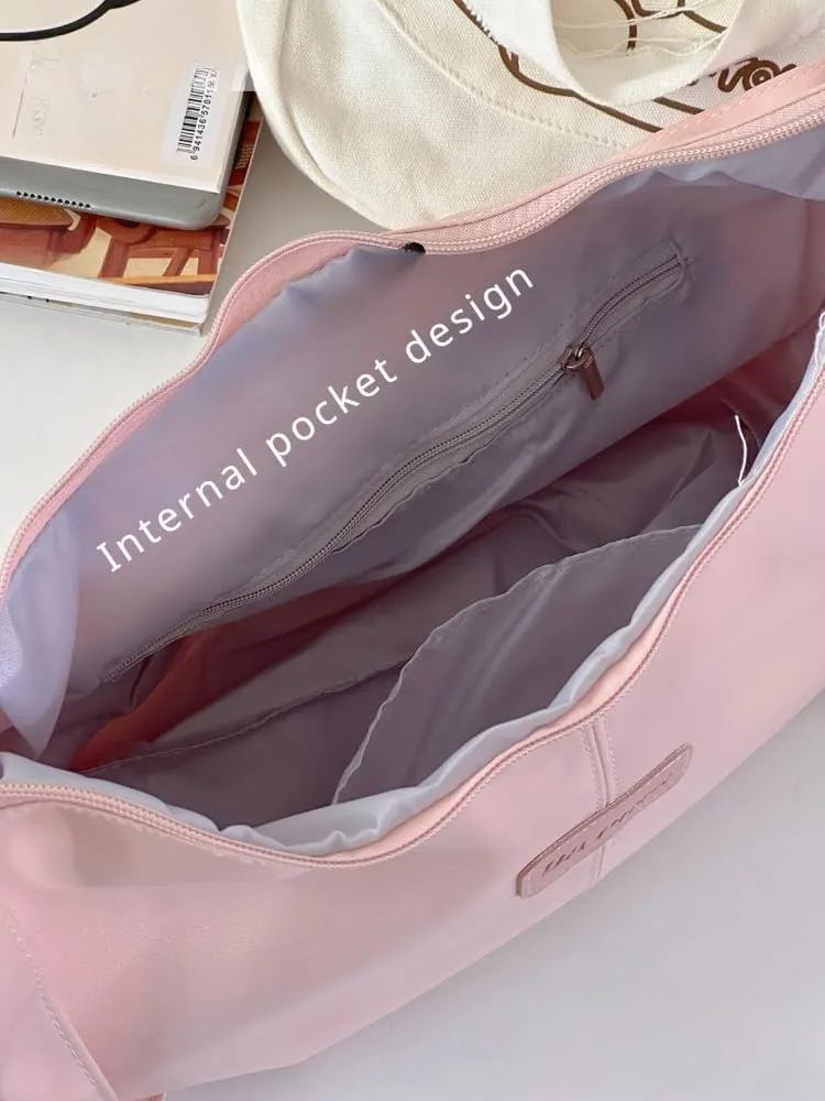 Kawaii Sling Bag Cute Nylon Crossbody Bags for Women Cute Aesthetic Sling Bag Purse (pink)