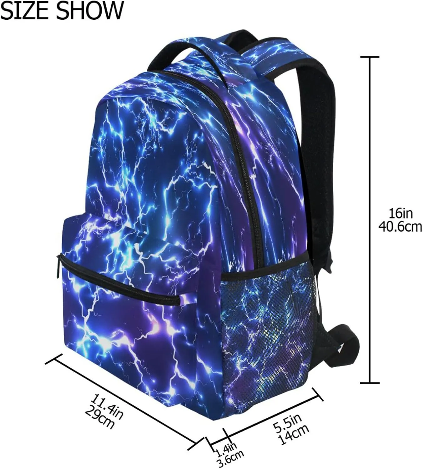 Kcldeci Kids Starry Blue Lighting Backpack for Girls & Boys - Toddler to Student School Bag
