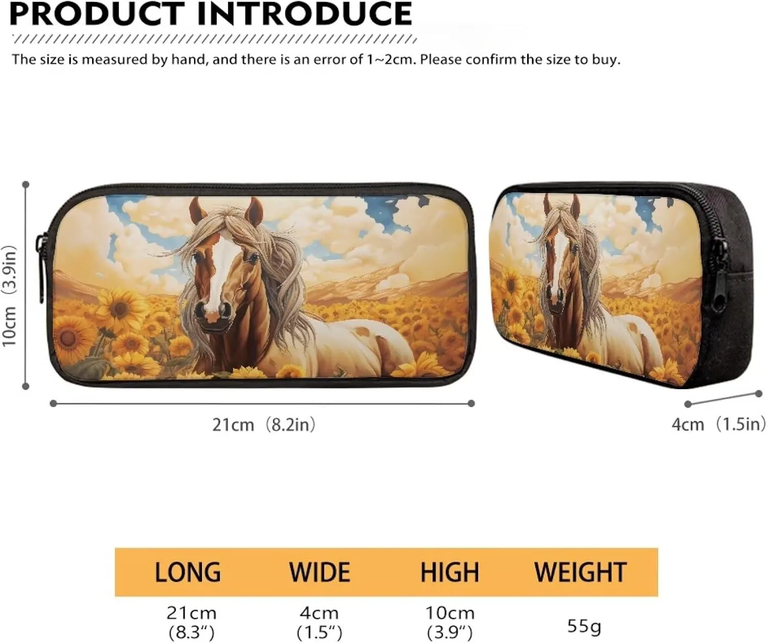 KEIAHUAN 3 Pcs Backpack Set School Backpack for Girls Boys Primary School School Bags Bookbag Students Knapsack ith Insulated Lunch Tote and Pencil Pouch Aztec Sunflower Horse Print