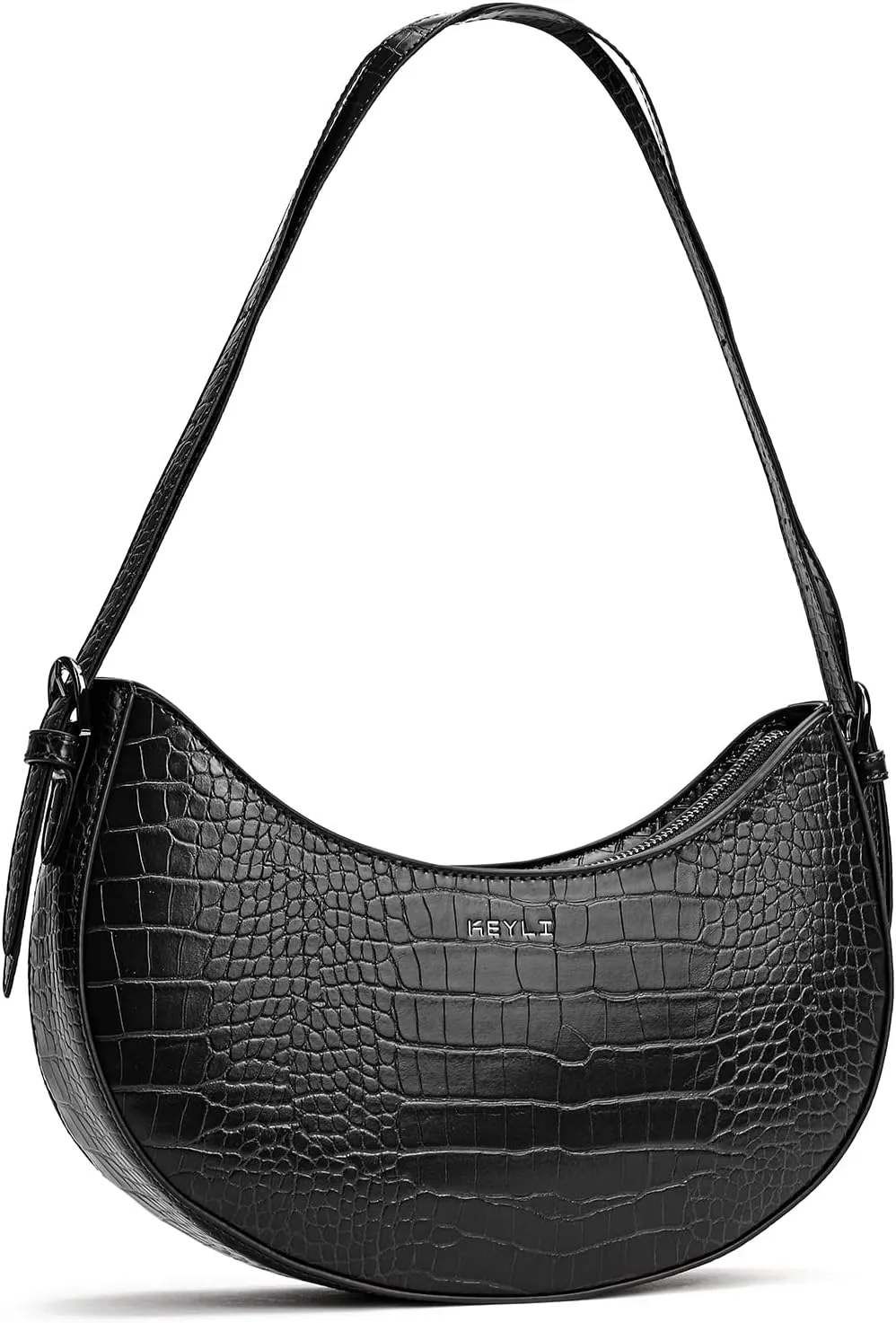 Keyli Shoulder Bag for Women Trendy Small Clutch Purse Zipper Closure Tote Shoulder Handbags with Adjustable Straps