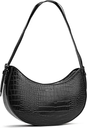 Keyli Shoulder Bag for Women Trendy Small Clutch Purse Zipper Closure Tote Shoulder Handbags with Adjustable Straps