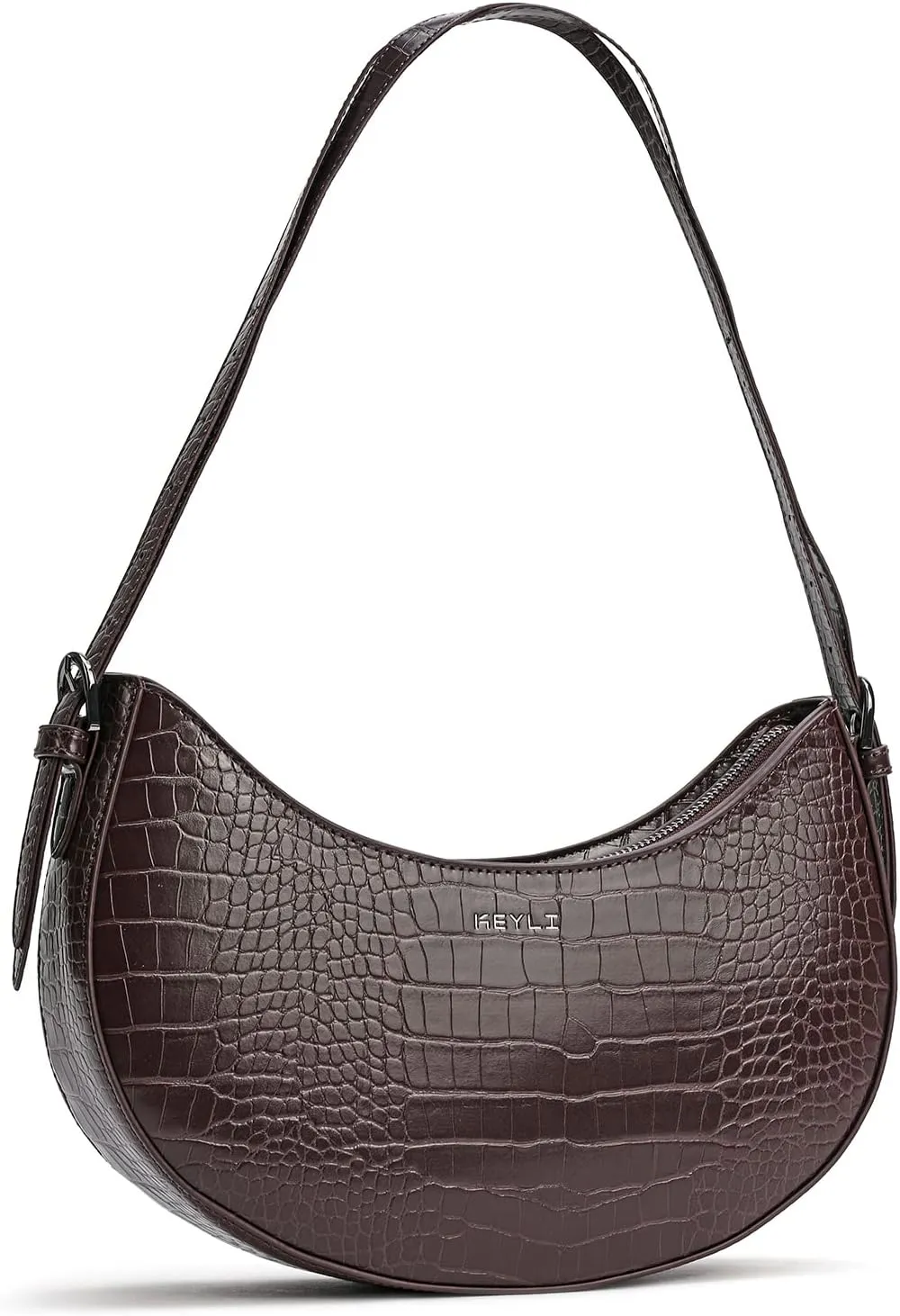 Keyli Shoulder Bag for Women Trendy Small Clutch Purse Zipper Closure Tote Shoulder Handbags with Adjustable Straps