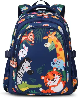 Kids Backpack for Boys Elementary Kindergarten Cute Lightweight zoo Dinosaur Preschool School Bag 16 inch Multifunctional Large Capacity Waterproof Durable Travel Backpack