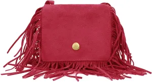 Kids Small Purse for Little Girls Suede Fringe Shoulder Crossbody Bag with Tassel