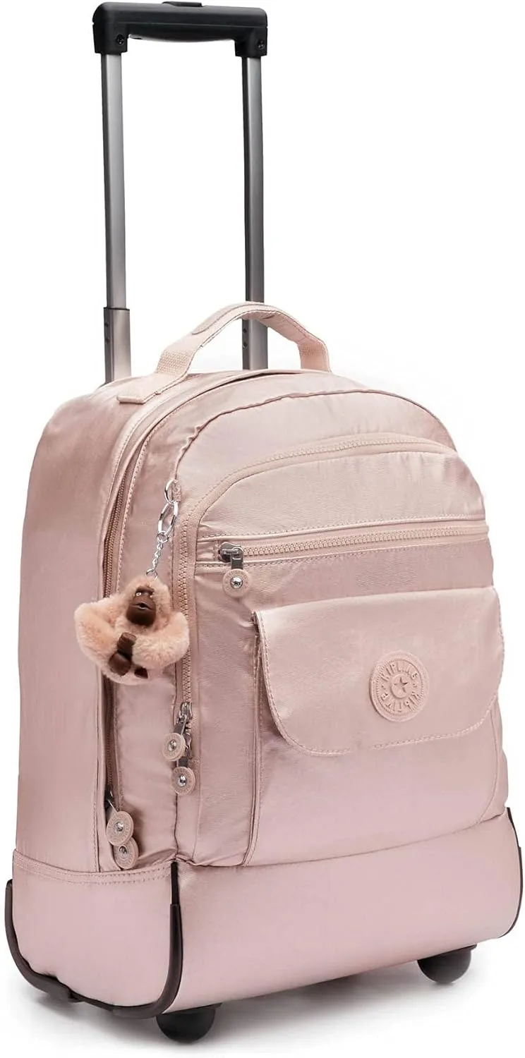 Kipling Sanaa Large Metallic Rolling Backpack Quartz Metallic