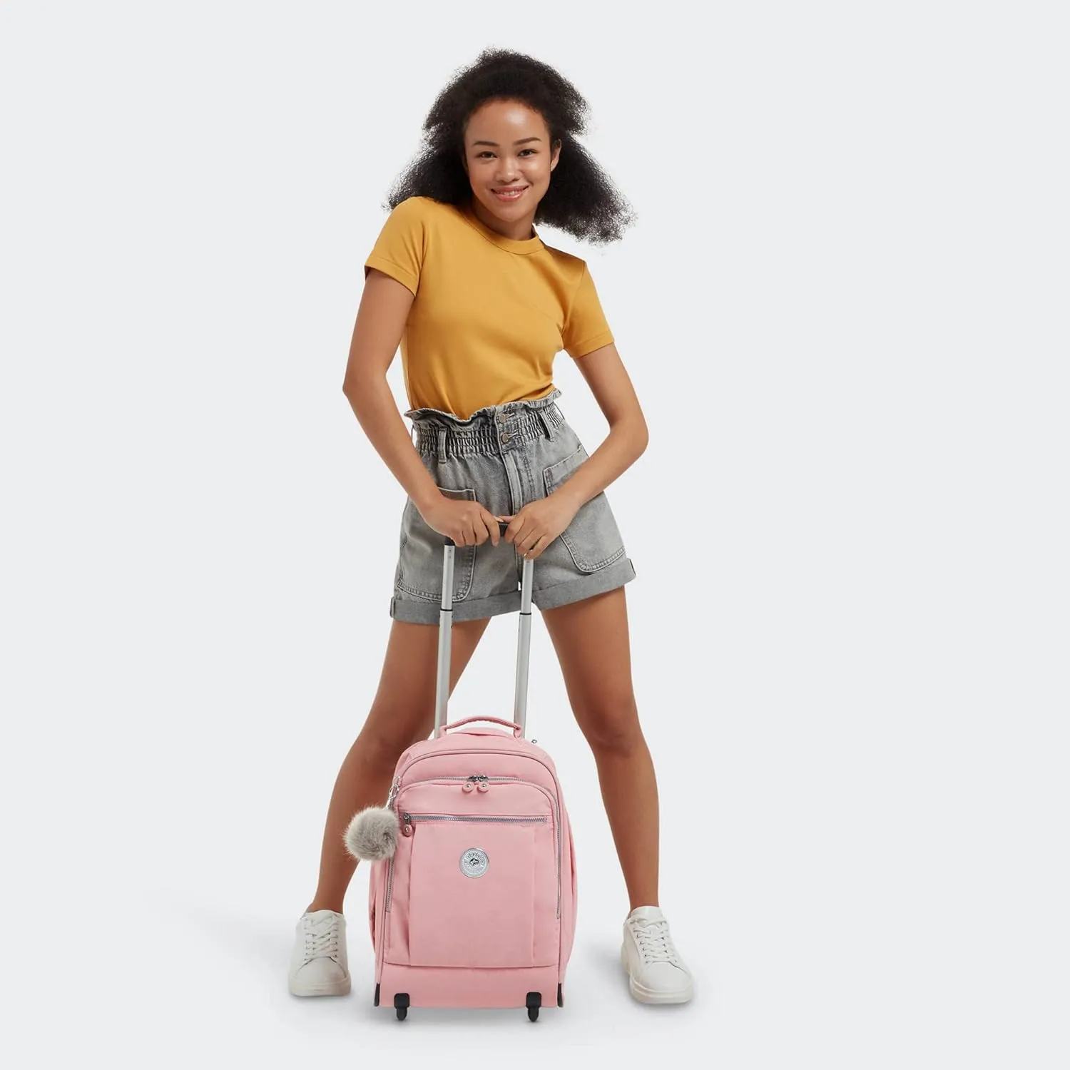 Kipling Women's Gaze Large Rolling Backpack, Durable, Wheeled Backpack with Adjustable Shoulder Straps, Nylon Book Bag