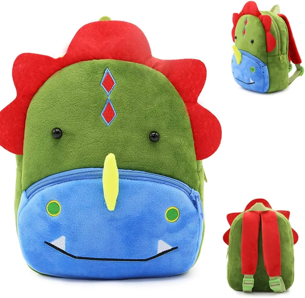 KISSOURBABY Backpack for Girls with Multi-Pockets School Bookbag Daypack Travel Bag (Dinosaur)