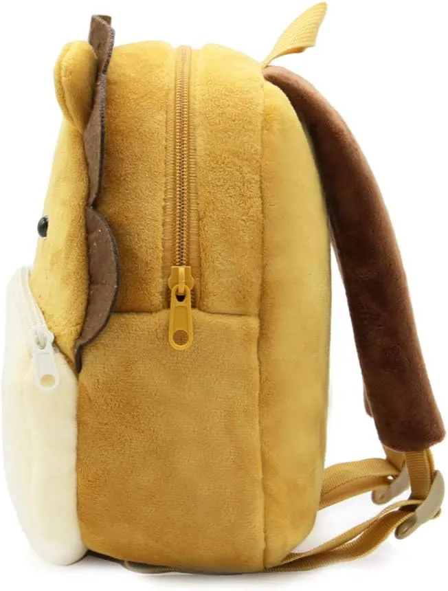 KISSOURBABY Children Toddler Preschool Backpack Plush Animal Cartoon Backpack Baby Kids School Satchel Travel Lunch Bags(Lion)