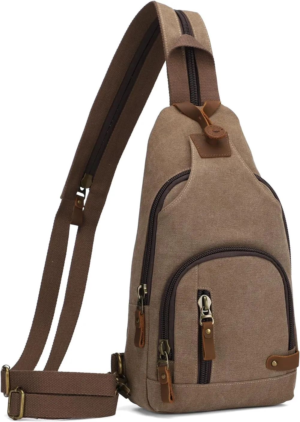 KL928 Canvas Sling Bag Crossbody Backpack Shoulder Casual Rucksack for Men Women