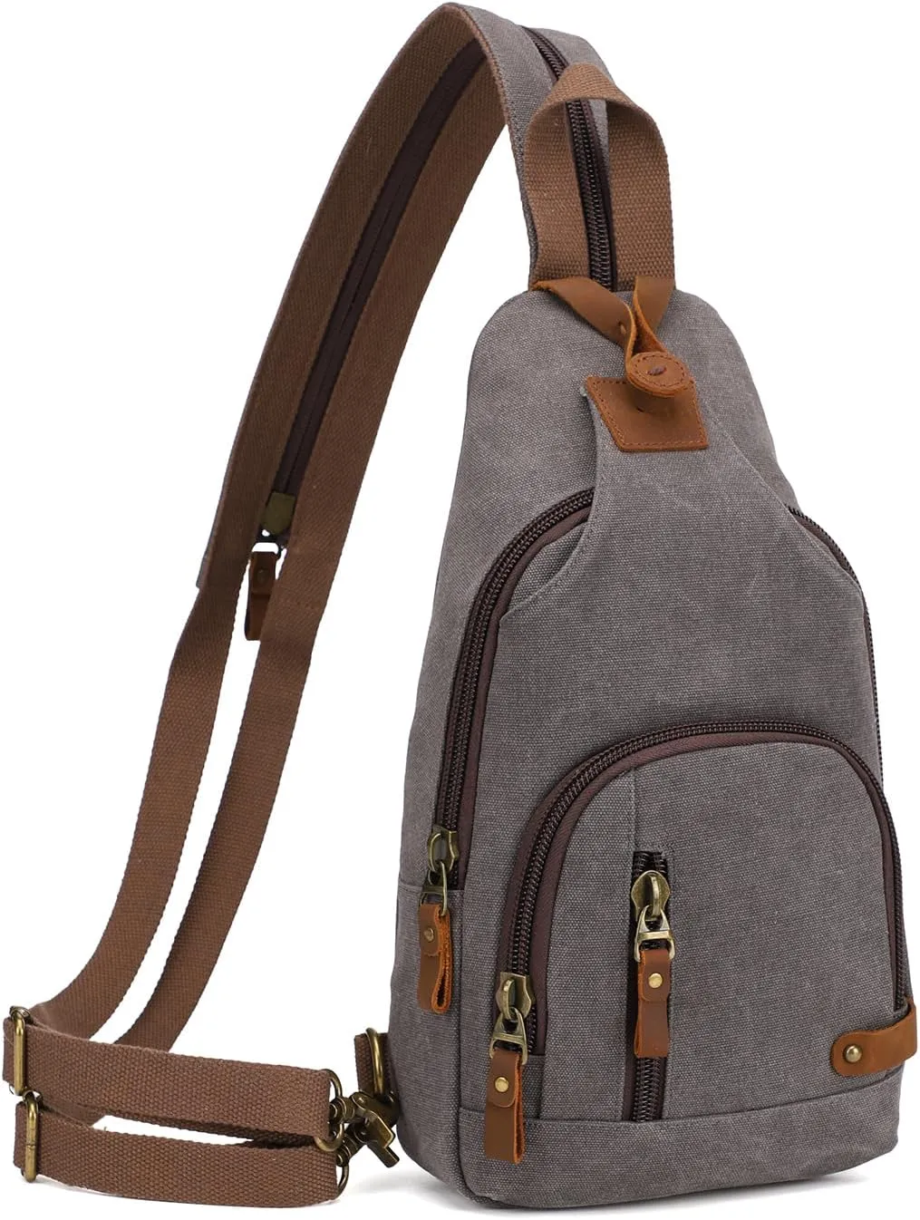 KL928 Canvas Sling Bag Crossbody Backpack Shoulder Casual Rucksack for Men Women