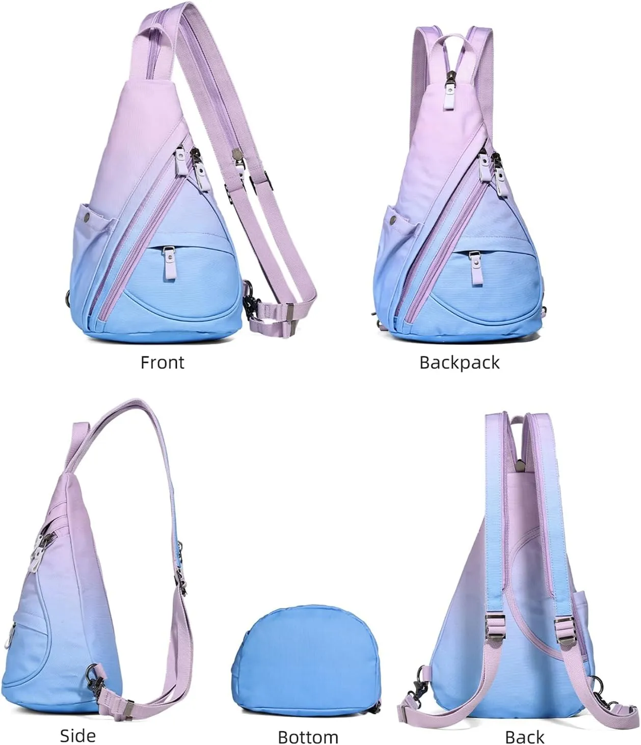 KL928 Canvas Sling Bag - Small Crossbody Backpack Shoulder Casual Daypack Rucksack for Men Women(Large Version)