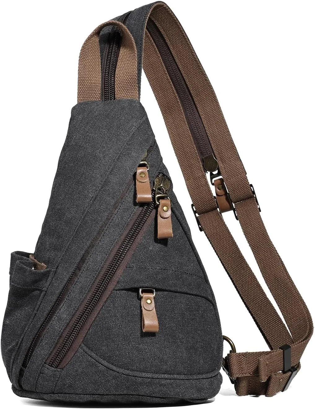 KL928 Canvas Sling Bag - Small Crossbody Backpack Shoulder Casual Daypack Rucksack for Men Women(Small Version)