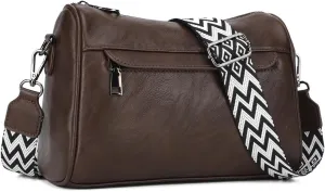 KL928 Crossbody Purses for Women Shoulder Bags with 2 Straps,Black