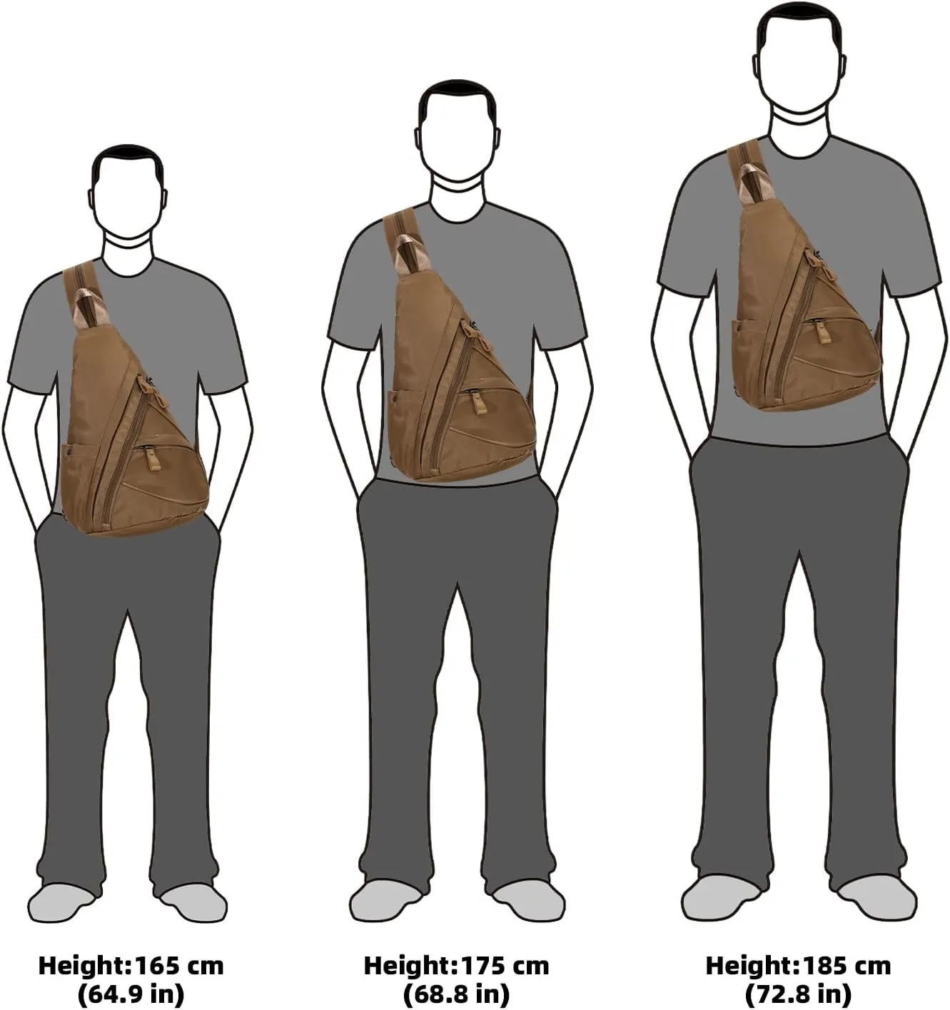 KL928 Nylon Sling Bag - Small Crossbody Backpack Shoulder Casual Daypack Multipurpose Rucksack for Men Women