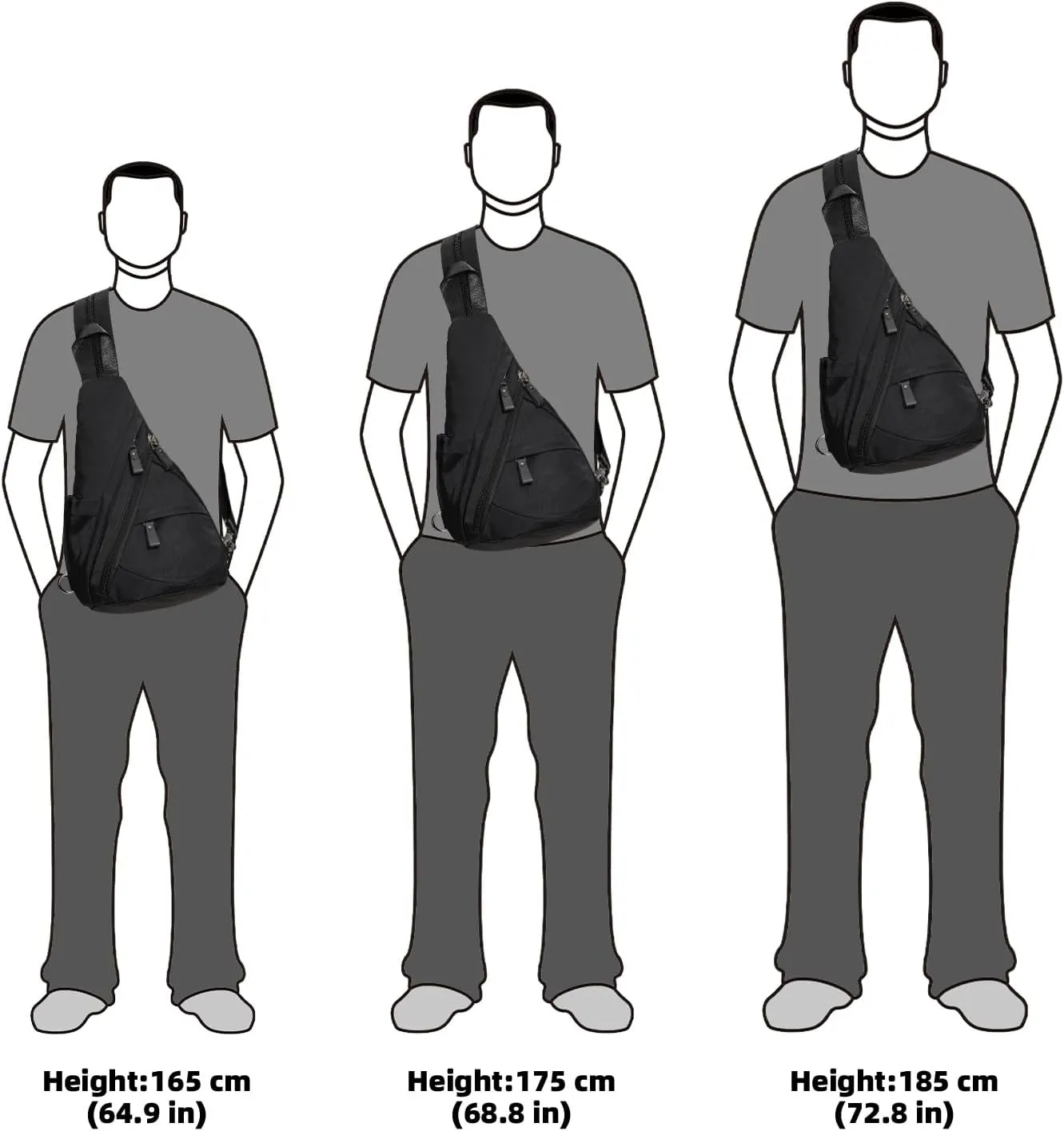 KL928 Nylon Sling Bag - Small Crossbody Backpack Shoulder Casual Daypack Multipurpose Rucksack for Men Women