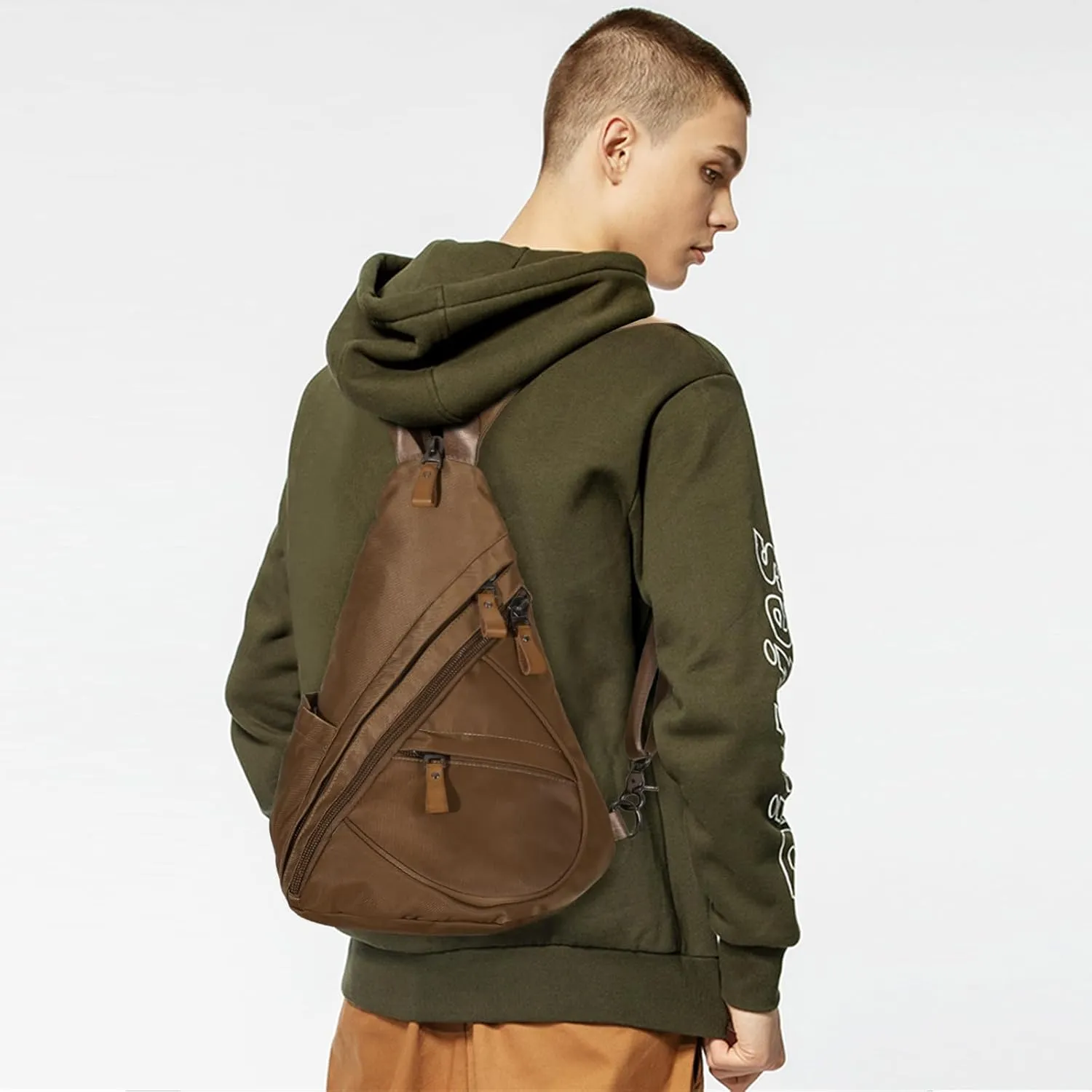 KL928 Nylon Sling Bag - Small Crossbody Backpack Shoulder Casual Daypack Multipurpose Rucksack for Men Women