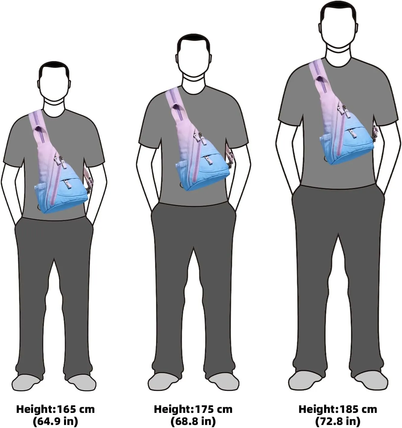 KL928 Sling Bag - Small Crossbody Backpack Shoulder Casual Daypack Rucksack for Men Women