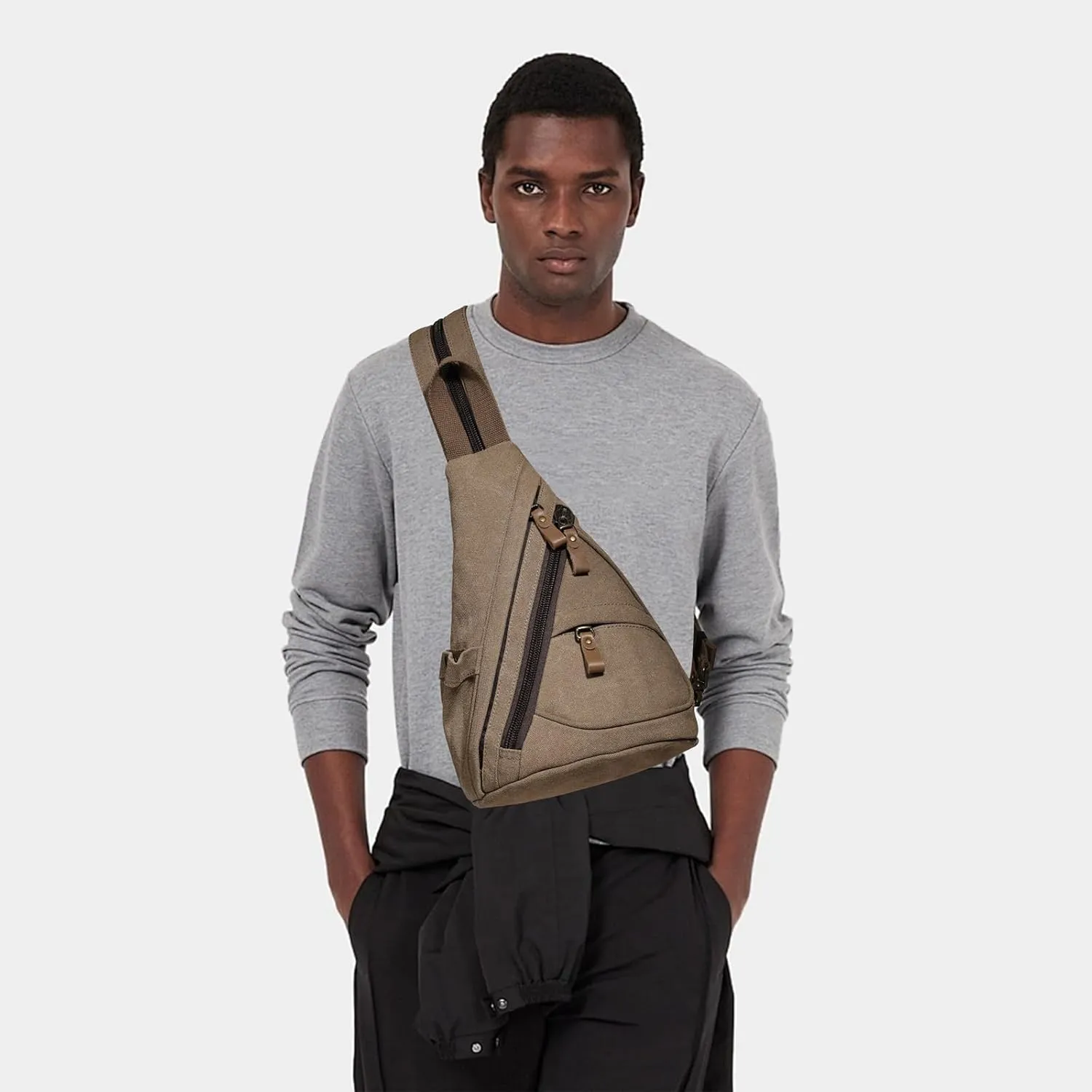 KL928 Sling Bag - Small Crossbody Backpack Shoulder Casual Daypack Rucksack for Men Women