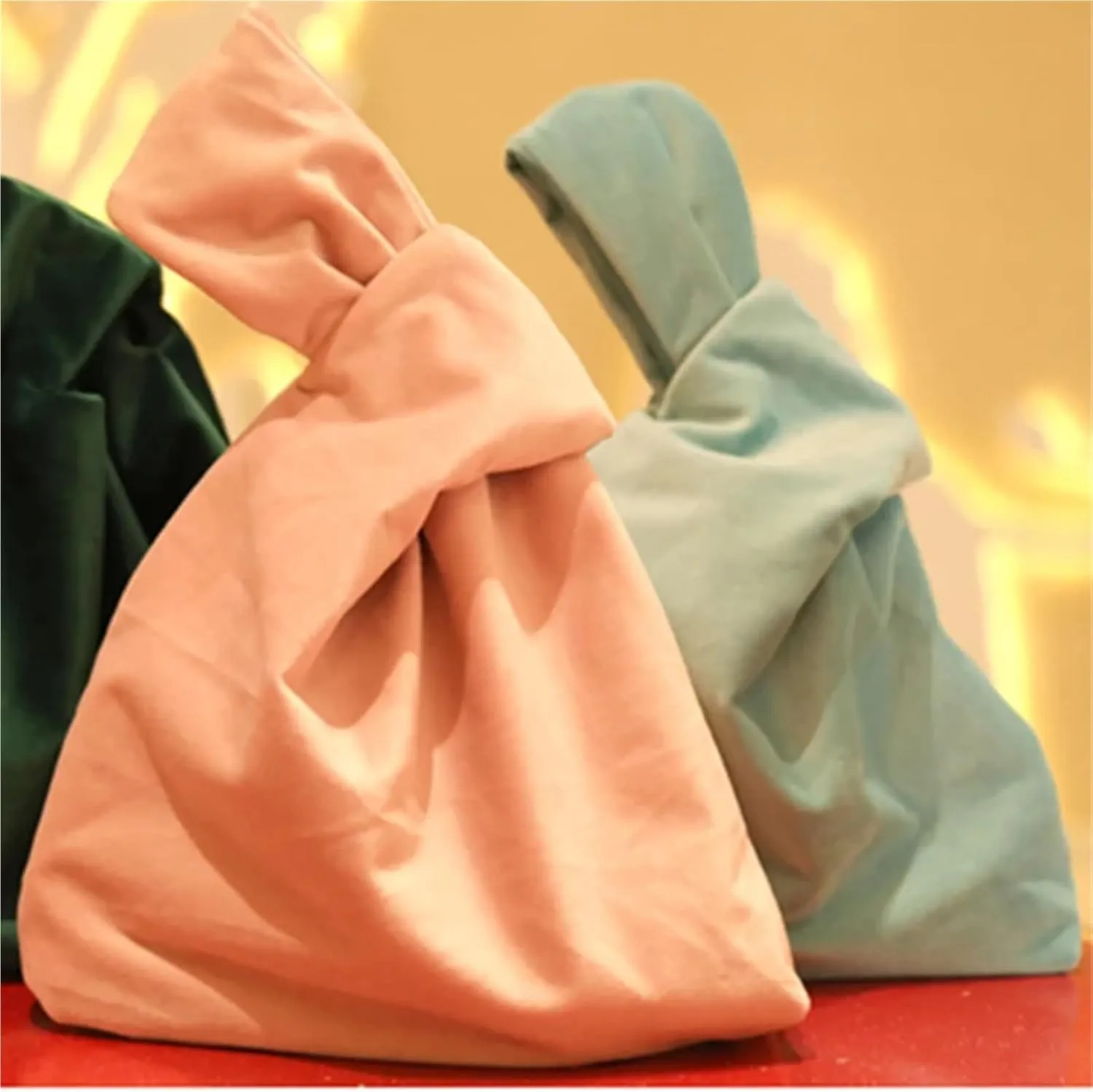 Knot Wrist Bag Women Handbag Totes Silk Satin Vintage Handbag All Match Tote Luxury Bags Travel Bags