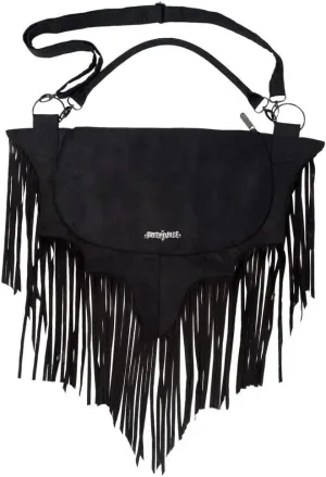 kreepsville 666 Bat Wing Fringe Shoulder Bag Women's Purse Handbag