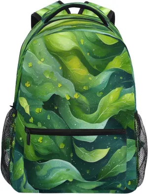 Laptop Backpack for Men and Women Waterproof Personal Backpack with Chest Strap for College Work Spinach Landscape Style