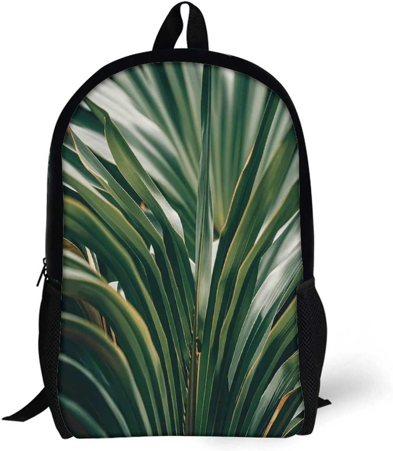 Laptop Backpack for Men Women Daypack Green Leaves of Palm Tree Tropical Plant Computer Bag Travel Backpacks Laptop Bag