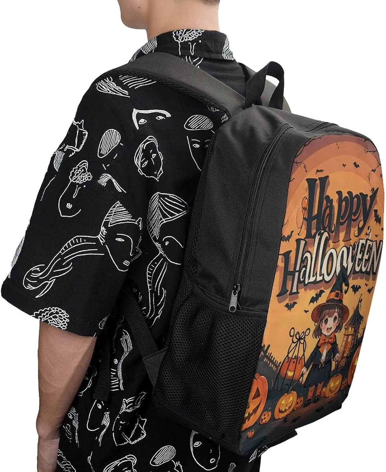 Laptop Backpack for Men Women Daypack Happy-Halloween-Day Trick-Or-Treat Computer Bag Travel Backpacks Laptop Bag