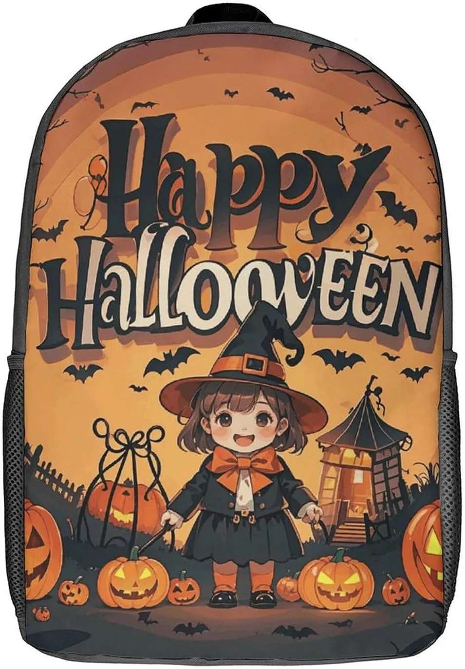 Laptop Backpack for Men Women Daypack Happy-Halloween-Day Trick-Or-Treat Computer Bag Travel Backpacks Laptop Bag