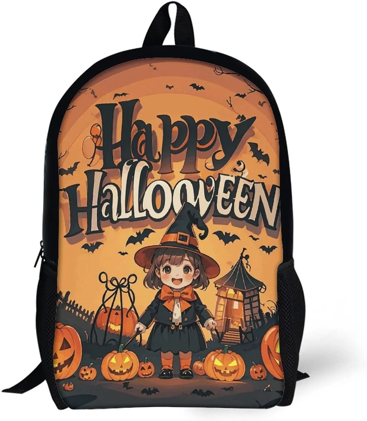 Laptop Backpack for Men Women Daypack Happy-Halloween-Day Trick-Or-Treat Computer Bag Travel Backpacks Laptop Bag